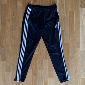 Adidas Men’s Black Joggers with White Stripes